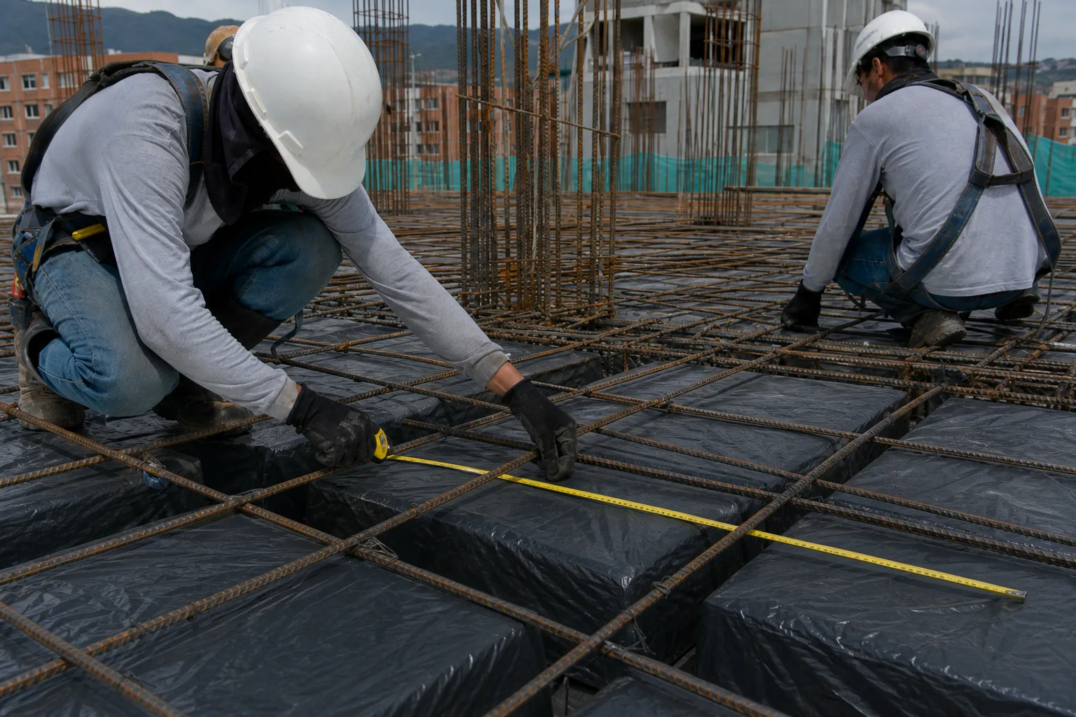 Configuración estructural con torta inferior de concreto