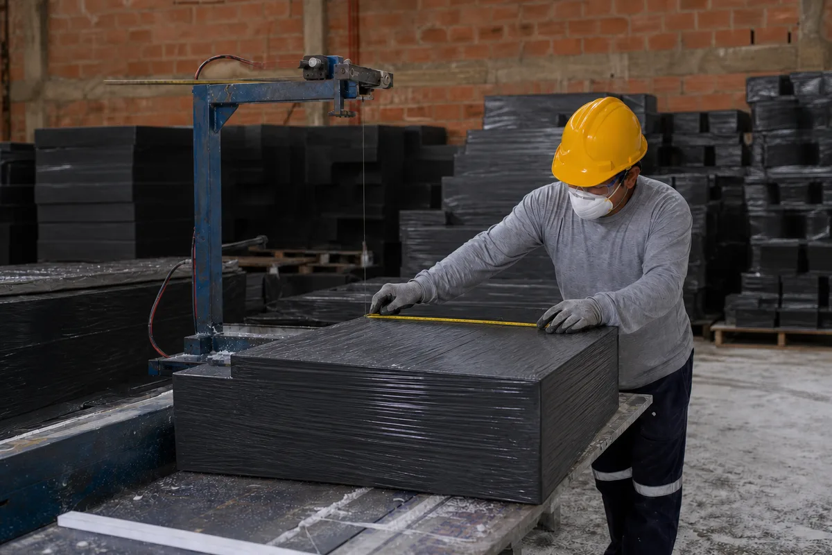 Fabricación y verificación de piezas de poliestireno expandido